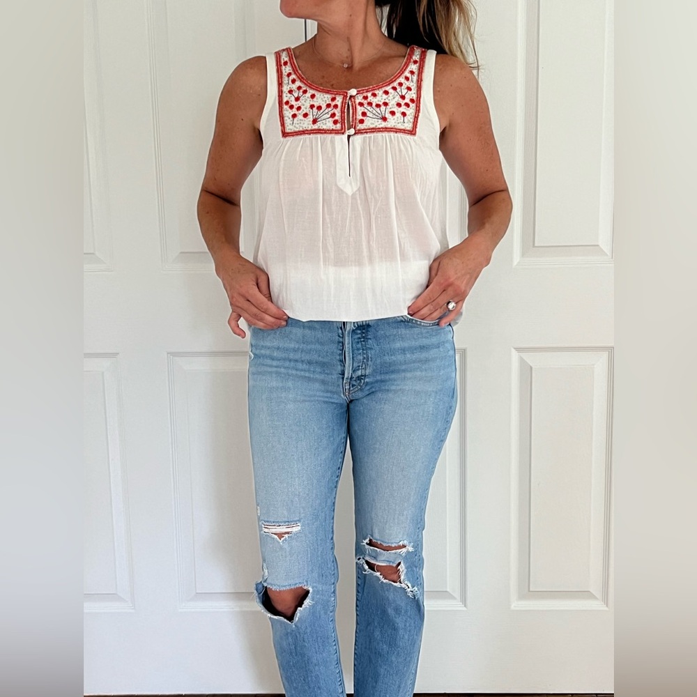 French Connection Embellished Sleeveless Blouse